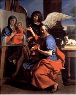 Guercino: San Luca dipinge la Vergine